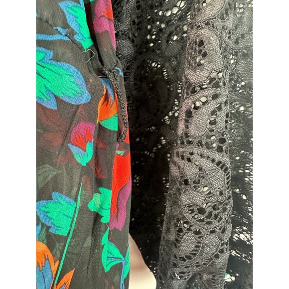 *Read* Torrid SHEER Maxi Peasant Dress Chiffon Floral *Minus Belt Plus Size 2 2X - Picture 8 of 14